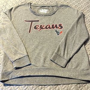 Houston Texans NFL Touch by Alyssa Milano Hi-Low Glitter Sweatshirt Medium